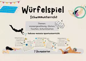 Vorschau - Spiele - Würfelspiel für den Schwimmunterricht - Deckblatt