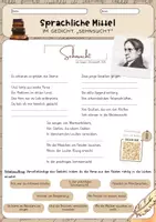 Vorschau - Stundenentwürfe - Sprachliche Mittel im Gedicht „Sehnsucht“ - Seite 1