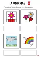 Vista previa - Refuerzo / NEE / Materiales de apoyo - Vocabulario primavera pictogramas - página 2