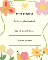 Vorschau - Arbeitsblätter - Mein Schultag - Mini Reflexion - Seite 1