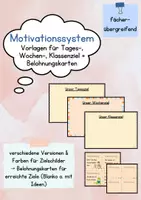 Vorschau - Poster - Motivationssystem: Tages-, Wochen-, Klassenziel - Deckblatt