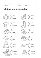 Vorschau - Arbeitsblätter - Clothes and Accessories Worksheet on 3 Levels: Vocabulary (English) - Seite 1