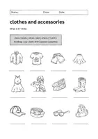 Vorschau - Arbeitsblätter - Clothes and Accessories Worksheet on 3 Levels: Vocabulary (English) - Seite 2