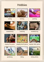 Vorschau - Poster - Hobbies Poster: Vocabulary (English) - Seite 1
