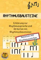 Vorschau - Bildkarten - Rhythmussprache und Rhythmuskarten - Notation mit Rhythmuszeichen ~ Grundschule Musik - Deckblatt
