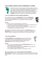 Vorschau - Text - Unser Einfluss auf die Umwelt - Fußabdrücke verstehen - Deckblatt