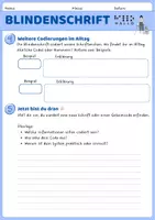 Vorschau - Stationenlernen - Codierungen im Alltag: Die Blindenschrift (optional mit GA) - Seite 3