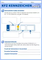 Vorschau - Stationenlernen - Codierungen im Alltag: KFZ-Kennzeichen (optional mit GA) - Seite 2