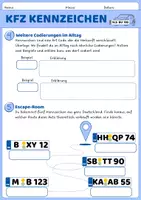 Vorschau - Stationenlernen - Codierungen im Alltag: KFZ-Kennzeichen (optional mit GA) - Seite 3