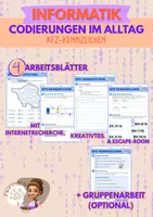 Vorschau - Stationenlernen - Codierungen im Alltag: KFZ-Kennzeichen (optional mit GA) - Deckblatt