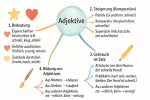 Vorschau - Arbeitsblätter - Arbeitsblätter zum Thema "Adjektive" + Lösung & MP3 + Mindmap + Infografik - Seite 2