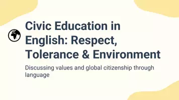 anteprima - Presentazioni / Lavagne - Educazione civica in inglese: Rispetto, tolleranza e ambiente - Pagina 1