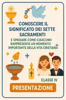 anteprima - Presentazioni / Lavagne - Conoscere il significato dei sette sacramenti e spiegare come ciascuno rappresenta un momento importante della vita cristiana - Pagina di copertina