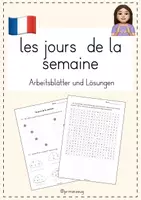 Vorschau - Arbeitsblätter - Arbeitsblätter les jours de la semaine - Deckblatt