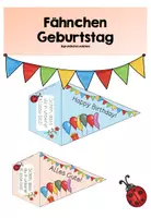 Vorschau - Mal- und Bastelvorlagen - Fähnchen Stift - Deckblatt