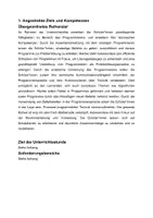 Vorschau - Stundenentwürfe - Schriftlicher Unterrichtsentwurf Offline Coding - Seite 1
