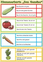 Vorschau - Stationenlernen - Zwei Klammerkarten Sprachgefühl "Das Gemüse" DaZ / DaF / Deutsch - Seite 1