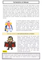 Vorschau - Arbeitsblätter - Die Geschichte von Halloween: Ursprung, Bräuche und Symbole - Seite 1