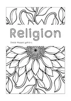 Vorschau - Mal- und Bastelvorlagen - Mandala Deckblatt Religion Mappe - Seite 1