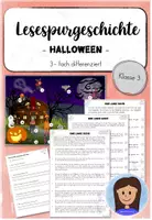 Vorschau - Arbeitsblätter - Lesespur - Halloween (Kl. 3) - Deckblatt