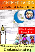 Vorschau - Arbeitsblätter - Symbol Licht LICHTMEDITATION Religion und Ethik Grundschule - Deckblatt
