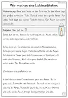 Vorschau - Arbeitsblätter - Symbol Licht LICHTMEDITATION Religion und Ethik Grundschule - Seite 1