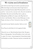 Vorschau - Arbeitsblätter - Symbol Licht LICHTMEDITATION Religion und Ethik Grundschule - Seite 2
