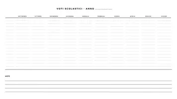 anteprima - Materiale di supporto/inclusione - Tabella voti scolastici - Pagina di copertina