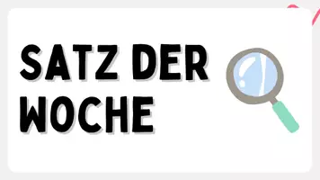 Vorschau - Präsentationen/Tafelbilder - Satz der Woche Deutsch Einstieg Ritual Grammatik - Seite 1