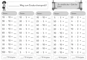 Vorschau - Arbeitsblätter - Tägliches 1:1 Training – Mathe Warm-up Grundschule | Einsdurcheins festigen, automatisieren & wiederholen - Seite 2