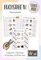 Vorschau - Spiele - Buchstabeneinführung W - Klammerkarten - Deckblatt