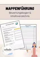 Vorschau - Anderer Materialtyp - Mappenbewertung Mappenführung Inhaltsverzeichnis - Deckblatt