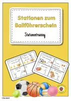 Vorschau - Stationenlernen - Ballführerschein – Sportstationen zur Schulung der Ballkoordination in der Grundschule - Deckblatt