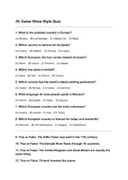 Προεπισκόπηση - Φύλλα εργασίας - Discover Europe! - ESL Quiz Game (B1 Level) - Σελίδα 1