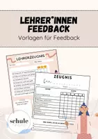 Vorschau - Arbeitsblätter - Lehrerzeugnis Frau/Herr, Lehrer Feedback - Deckblatt