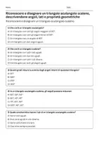 anteprima - Quiz - Quiz: Riconoscere e disegnare un triangolo acutangolo scaleno, descrivendone angoli, lati e proprietà geometriche - Pagina 1