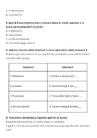 anteprima - Compiti in classe/Test - Esame: Conoscere il significato dei sette sacramenti e spiegare come ciascuno rappresenta un momento importante della vita cristiana - Pagina 2