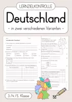 Vorschau - Test - Deutschland - Lernzielkontrolle / Test (3./4./5. Klasse) - Deckblatt