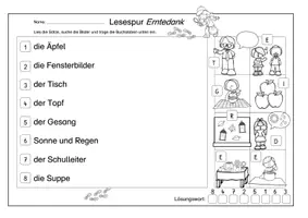 Vorschau - Arbeitsblätter - Mini-Lesespur Erntedank (3-fach differenziert) - Seite 3