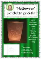 Vorschau - Mal- und Bastelvorlagen - Halloween-Lichttüten prickeln, Windlichter - Deckblatt