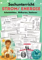 Vorschau - Arbeitsblätter - Strom und Energie: Experimentieren, Unterrichtseinheit im Sachunterricht - Deckblatt