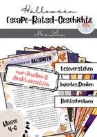Vorschau - Arbeitsblätter - Halloween Escape-Rätsel: Vorbereitungen auf Halloween - Deckblatt