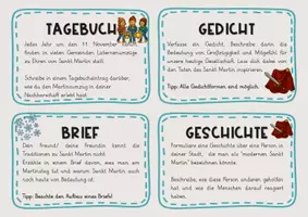 Vorschau - Stundenentwürfe - Schreiben zu Sankt Martin – kreative Schreibanlässe rund um Teilen und Helfen - Seite 2