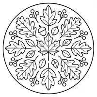 Vorschau - Mal- und Bastelvorlagen - Kreatives Eichhörnchen Mandala Herbst - Seite 1