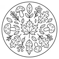 Vorschau - Mal- und Bastelvorlagen - Kreatives Eichhörnchen Mandala Herbst - Seite 3