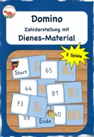 Vorschau - Spiele - Domino Zahldarstellung mit Dienes-Material - Zahlen bis 100 - Deckblatt