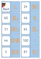 Vorschau - Spiele - Domino Zahldarstellung mit Dienes-Material - Zahlen bis 100 - Seite 1