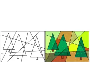 Vorschau - Arbeitsblätter - Weihnachtskarten Stained Glass – Schreib- & Bastelvorlagen mit 3 Lineaturen zum Ausmalen oder in Farbe - Seite 3