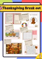 Vista previa - Unidades / Secuencias / Situaciones de Aprendizaje - Thanksgiving day Break Out - Portada