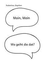 Vorschau - Bildkarten - Plattdeutsch Sprechblasen - Seite 1